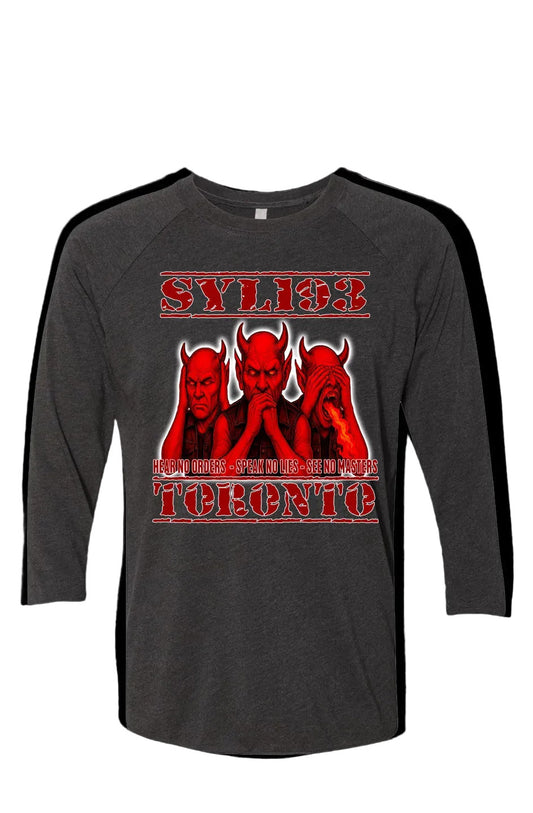 SYL193 Toronto Support Triblend Three-Quarter Raglan Tee