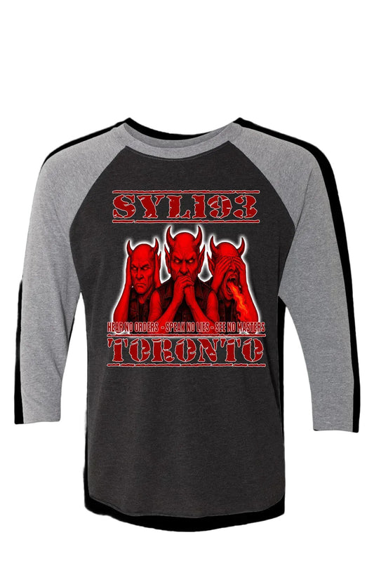 SYL193 Toronto Support Triblend Three-Quarter Raglan Tee